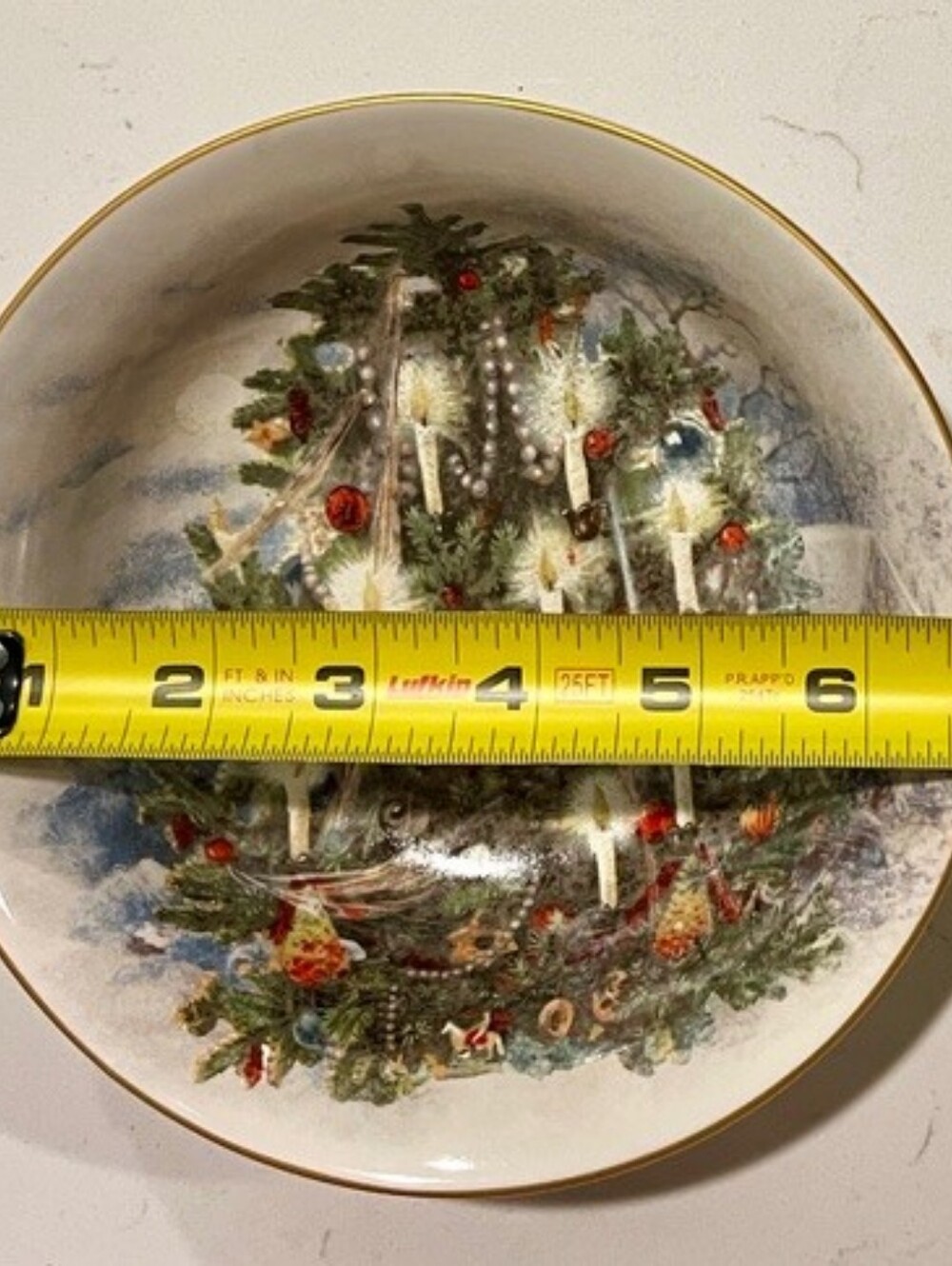 Pottery Barn Nostalgic Christmas Tree Salad Plates Set Of 4 In Box - Picture 8 of 9